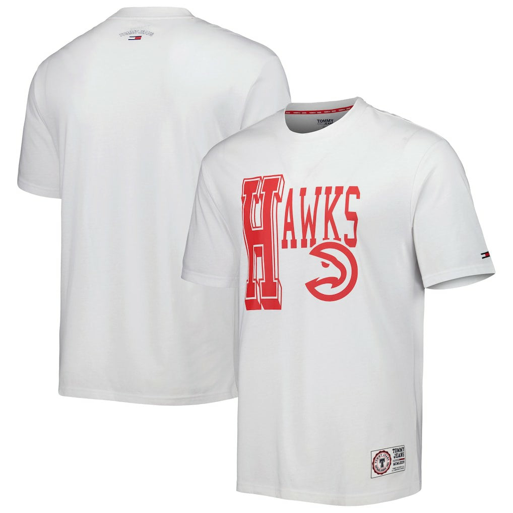 Atlanta Hawks Tommy Jeans Mel Varsity T-Shirt White