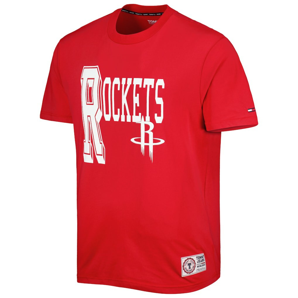 Houston Rockets Tommy Jeans Mel Varsity T-Shirt Red