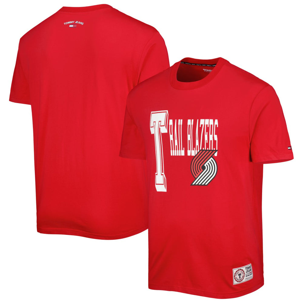 Portland Trail Blazers Tommy Jeans Mel Varsity T-Shirt Red
