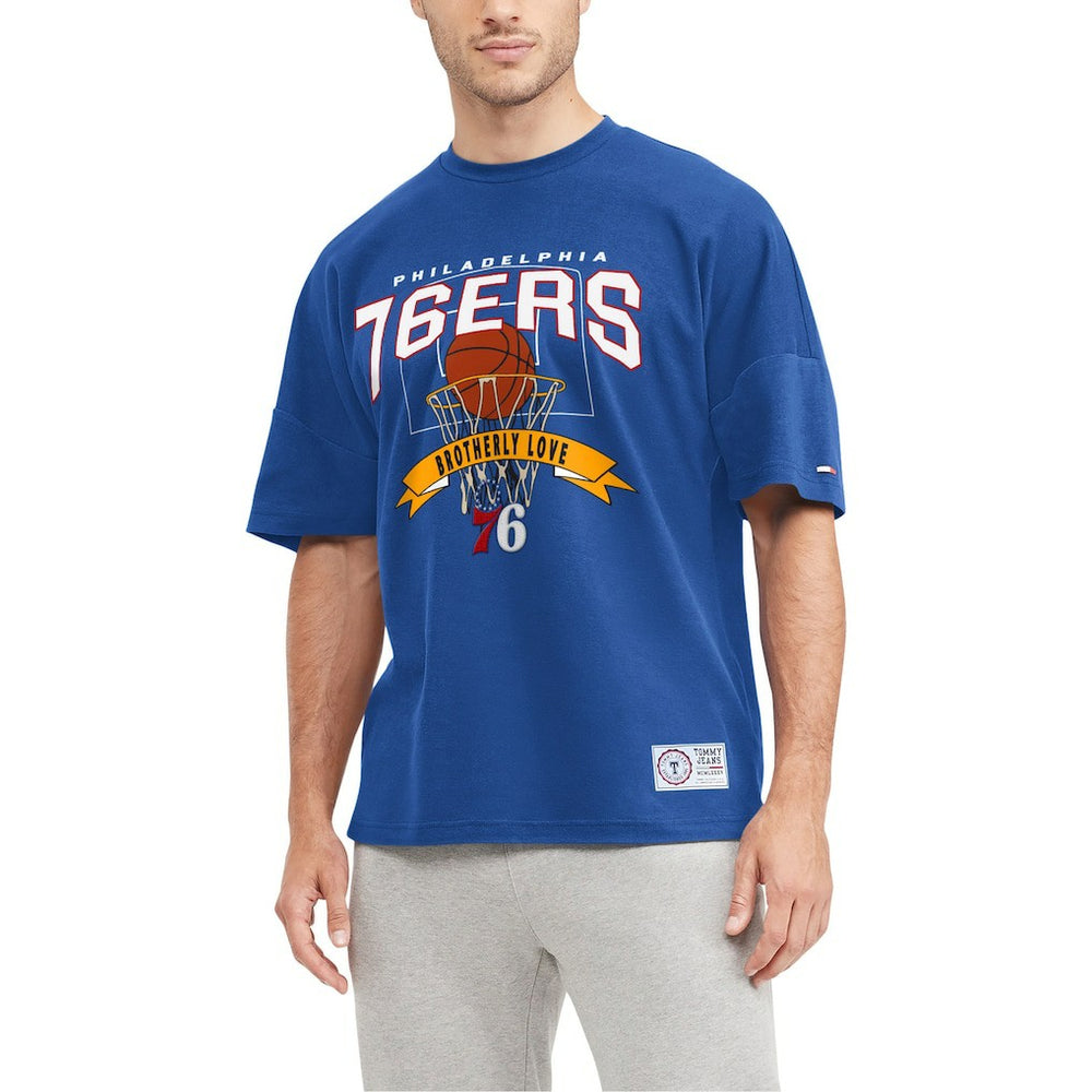 Philadelphia 76ers Tommy Jeans Tim Backboard T-Shirt Royal