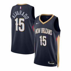 Nike Jose Alvarado New Orleans Pelicans Unisex Swingman Jersey Icon Edition Navy