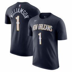 Nike Zion Williamson New Orleans Pelicans Icon 2022/23 Name & Number T-Shirt Navy