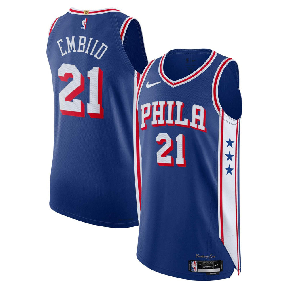 Nike Joel Embiid Philadelphia 76ers Authentic Jersey Icon Edition Royal