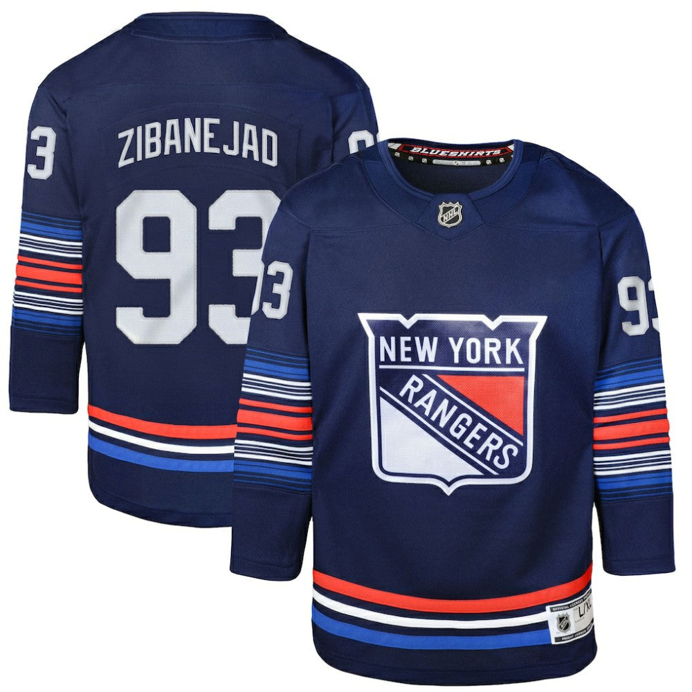 Mika Zibanejad New York Rangers Youth Alternate Premier Player Jersey - Navy | NHL sale