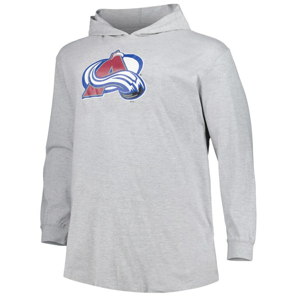 Colorado Avalanche Big & Tall Pullover Hoodie - Heather Gray | NHL Lifestyle