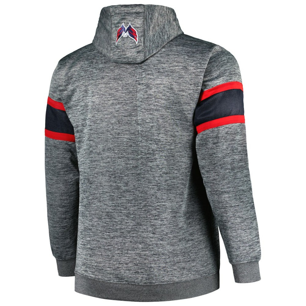 Washington Capitals Big & Tall Stripe Pullover Hoodie - Heather Charcoal | NHL discount