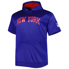 New York Rangers Big & Tall Logo Short Sleeve Hoodie - Royal | NHL Clearance