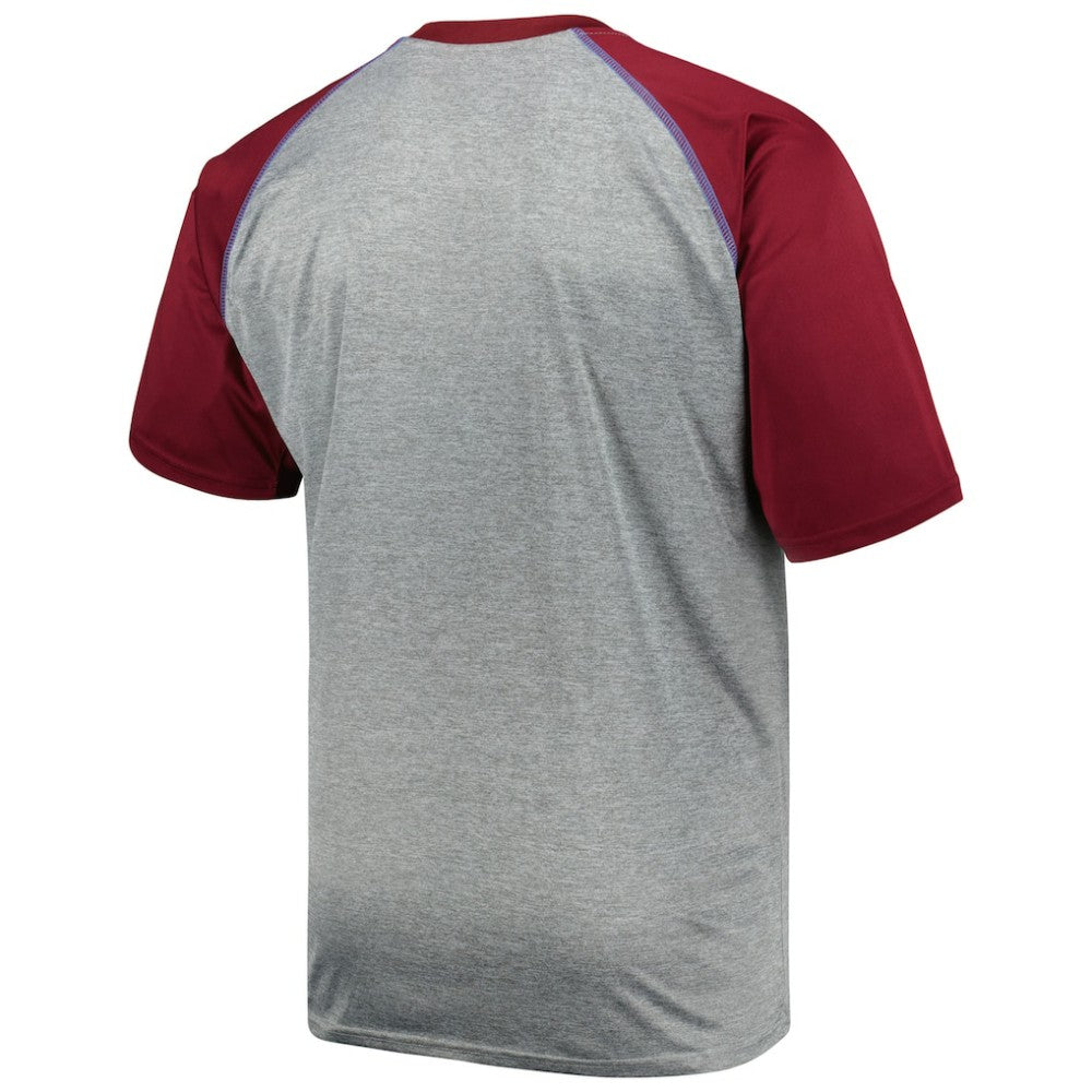 Colorado Avalanche Big & Tall Logo Raglan T-Shirt - Heather Gray | NHL discount