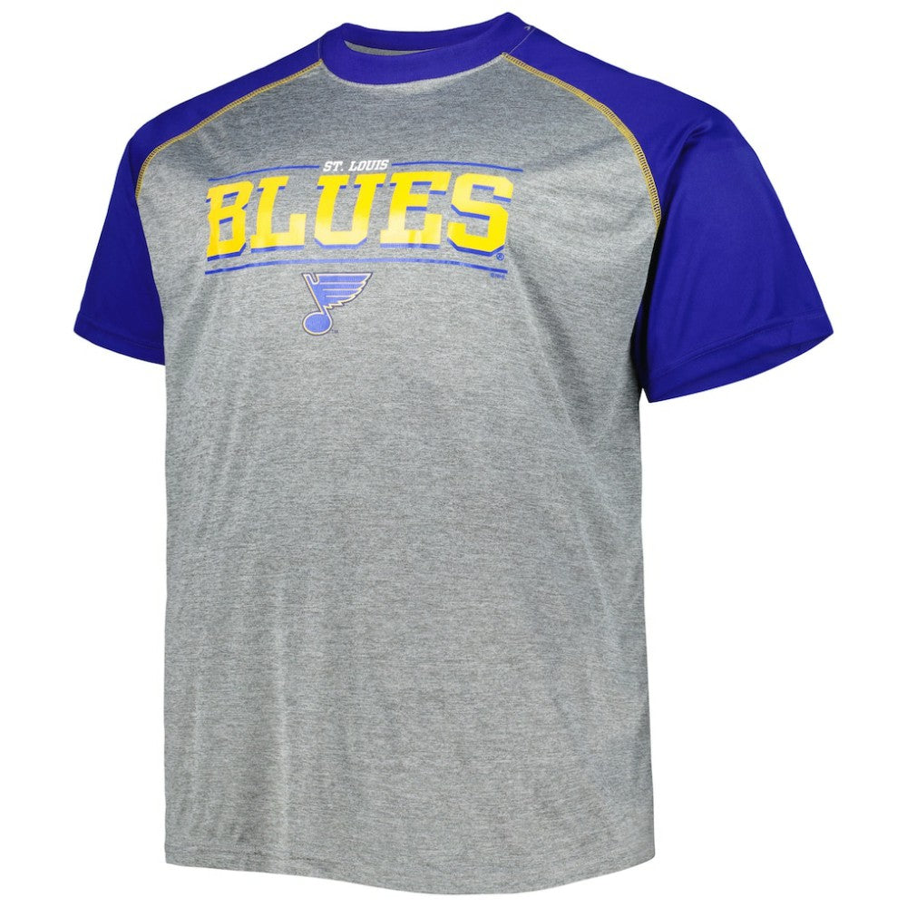 St. Louis Blues Big & Tall Logo Raglan T-Shirt - Heather Gray | NHL discount