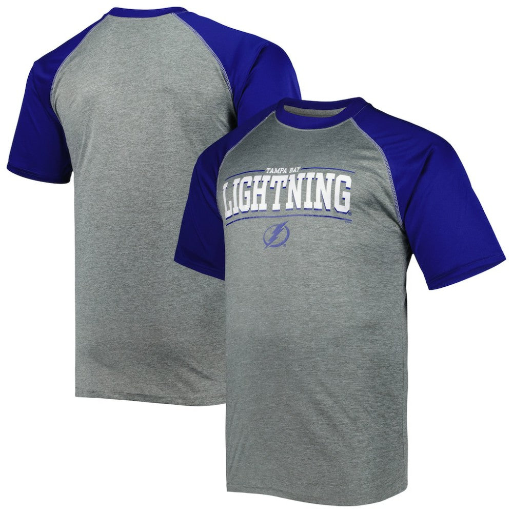 Tampa Bay Lightning Big & Tall Logo Raglan T-Shirt - Heather Gray | NHL discount
