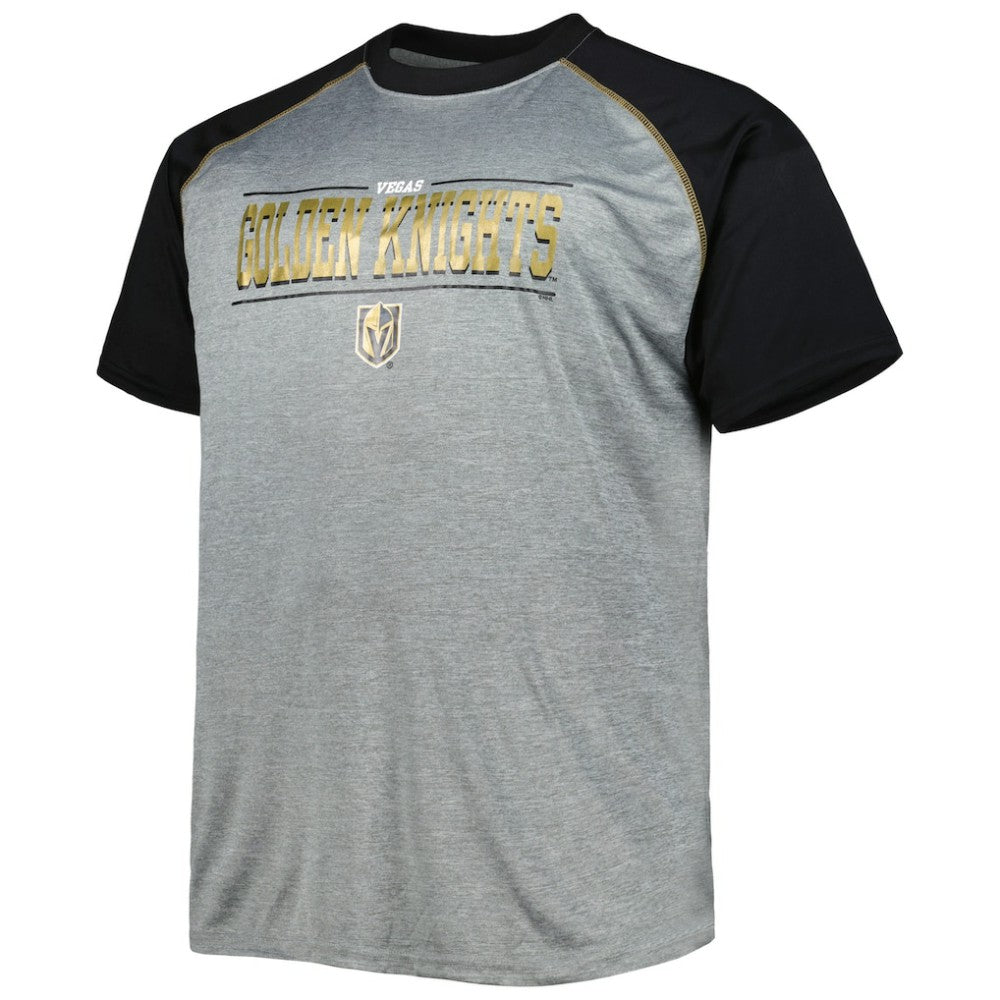 Vegas Golden Knights Big & Tall Logo Raglan T-Shirt - Heather Gray | NHL near me