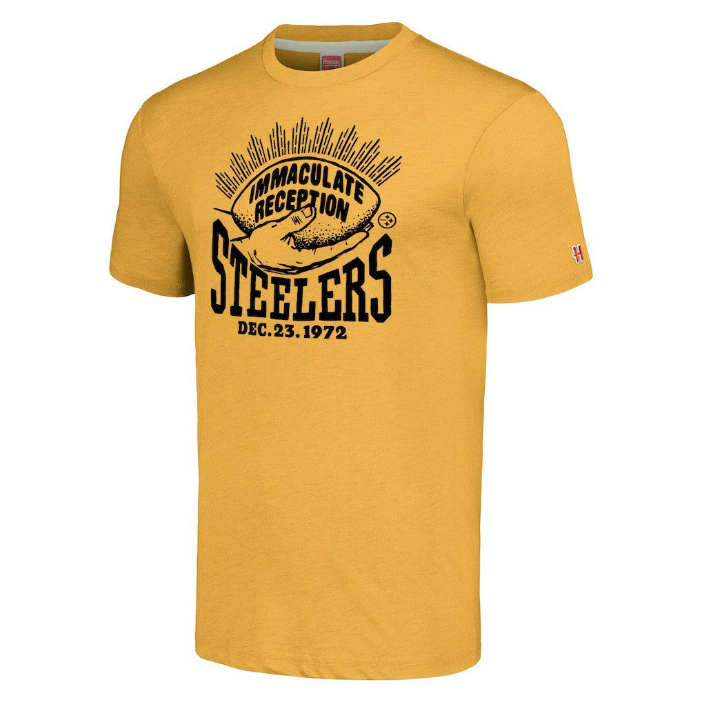 Franco Harris Pittsburgh Steelers Homage Immaculate Reception T-Shirt - Gold - NFL