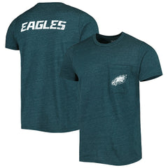Philadelphia Eagles Majestic Threads Tri-Blend Pocket T-Shirt - Midnight Green - NFL