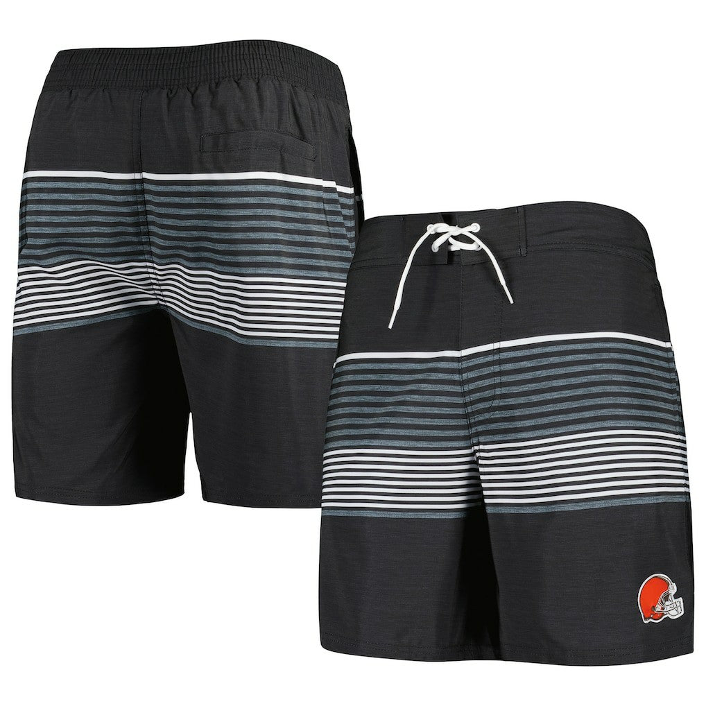 Cleveland Browns G-III Sports by Carl Banks Coastline Volley Swim Shorts - Black - NFL