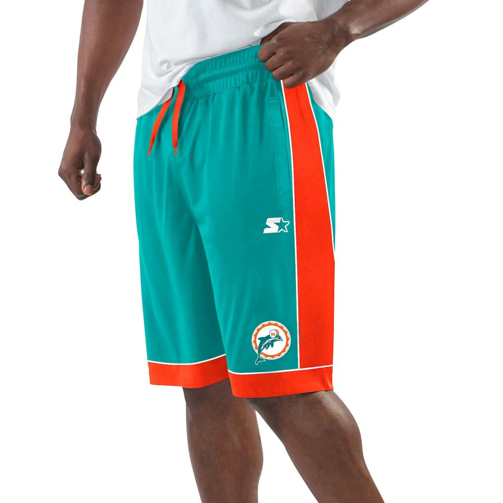 Miami Dolphins Starter Throwback Fan Favorite Shorts - Aqua - NFL