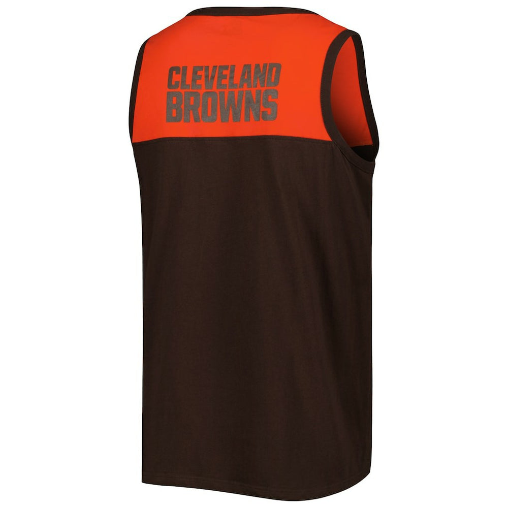 Cleveland Browns Starter Logo Touchdown Fashion Tank Top - Brown/Orange - NFL