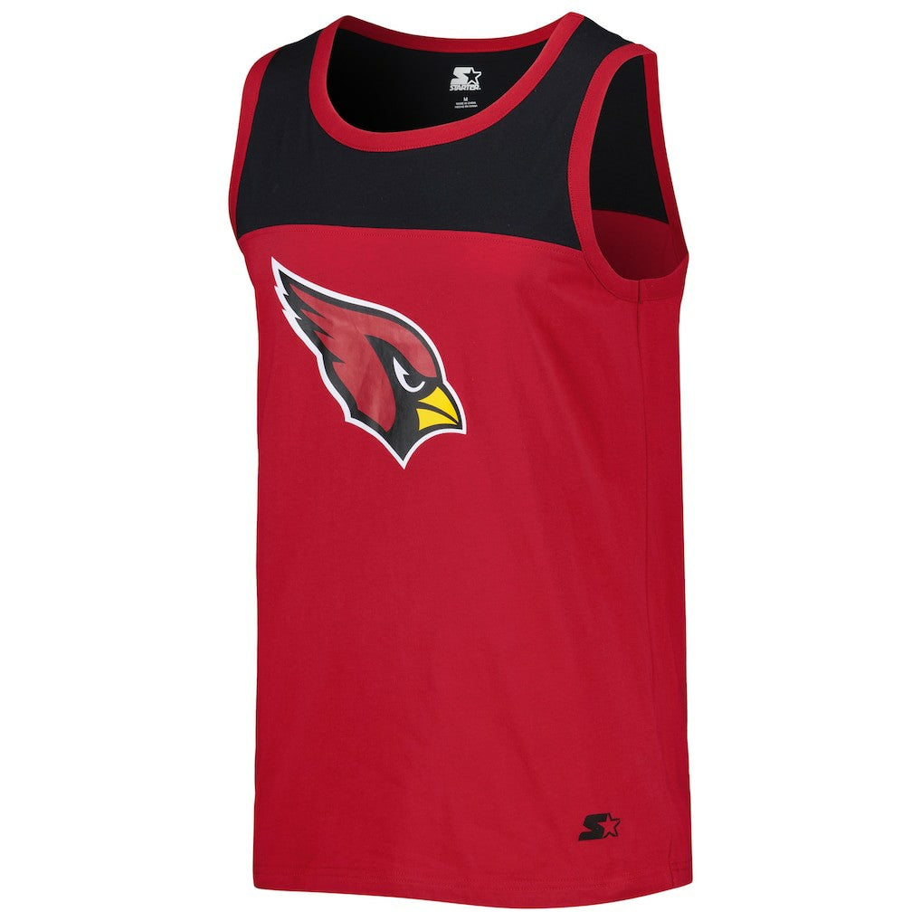 Arizona Cardinals Starter Logo Touchdown Fashion Tank Top - Cardinal/Black - NFL