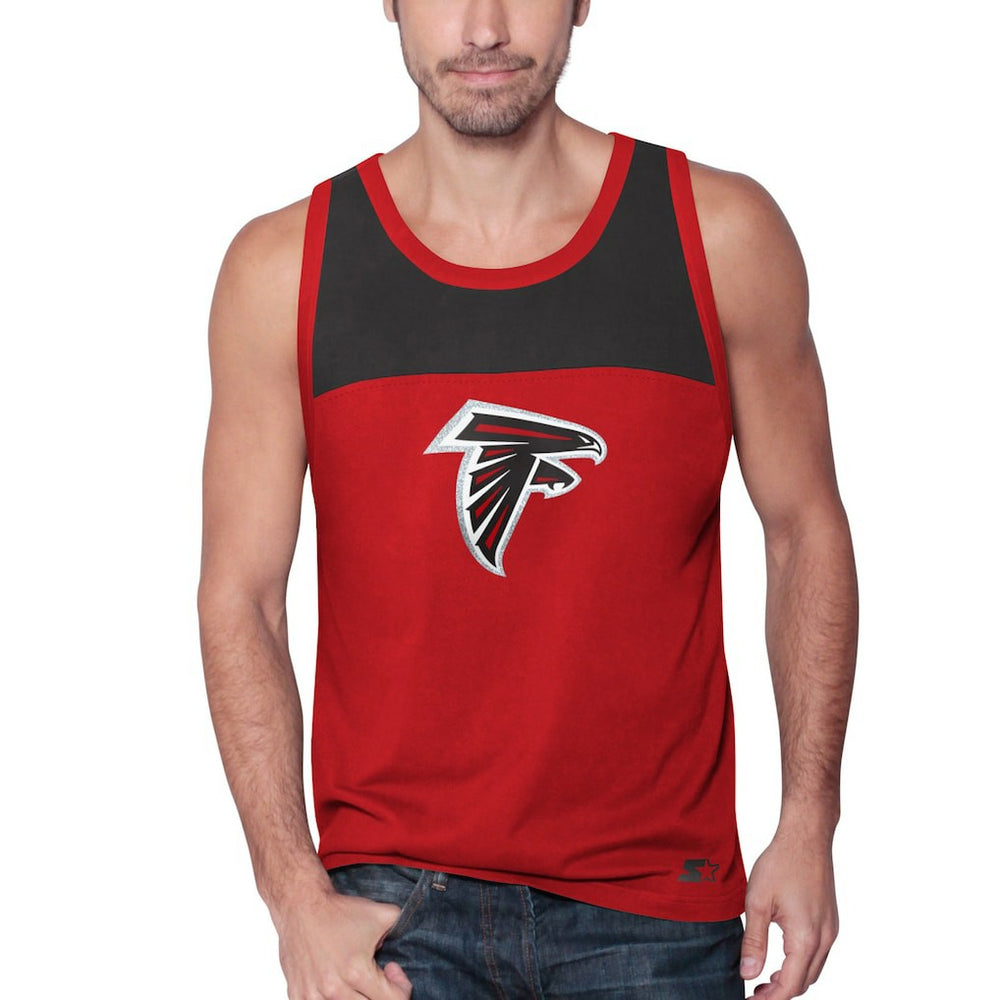 Atlanta Falcons Starter Logo Touchdown Fashion Tank Top - Red/Black - NFL