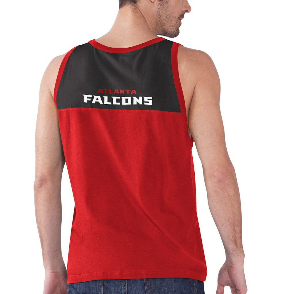Atlanta Falcons Starter Logo Touchdown Fashion Tank Top - Red/Black - NFL
