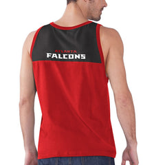 Atlanta Falcons Starter Logo Touchdown Fashion Tank Top - Red/Black - NFL