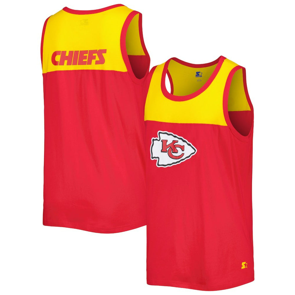 Kansas City Chiefs Starter Logo Touchdown Fashion Tank Top - Red/Gold - NFL
