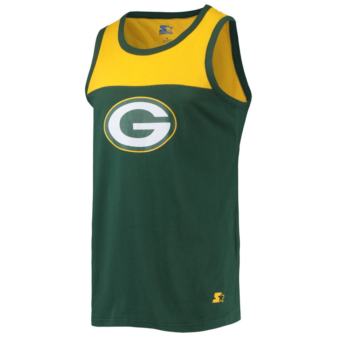 Green Bay Packers Starter Logo Touchdown Fashion Tank Top - Green/Gold - NFL