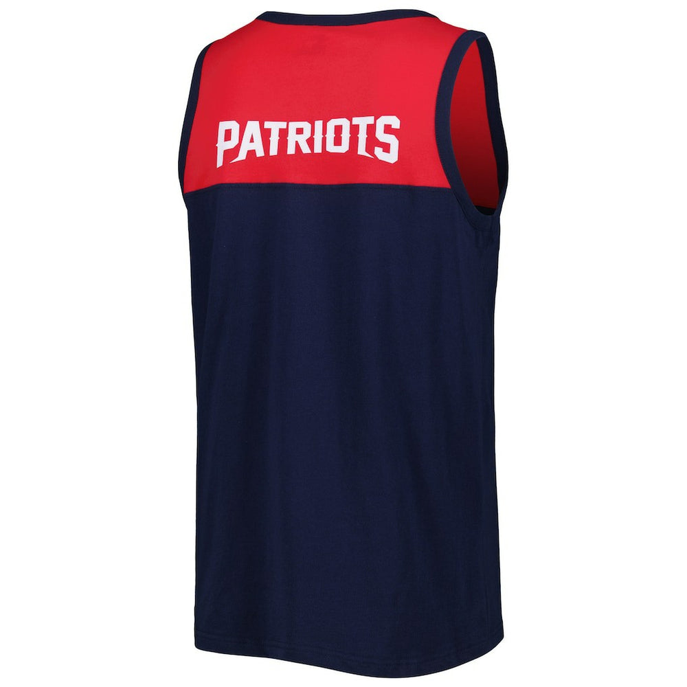 New England Patriots Starter Logo Touchdown Fashion Tank Top - Navy/Red - NFL