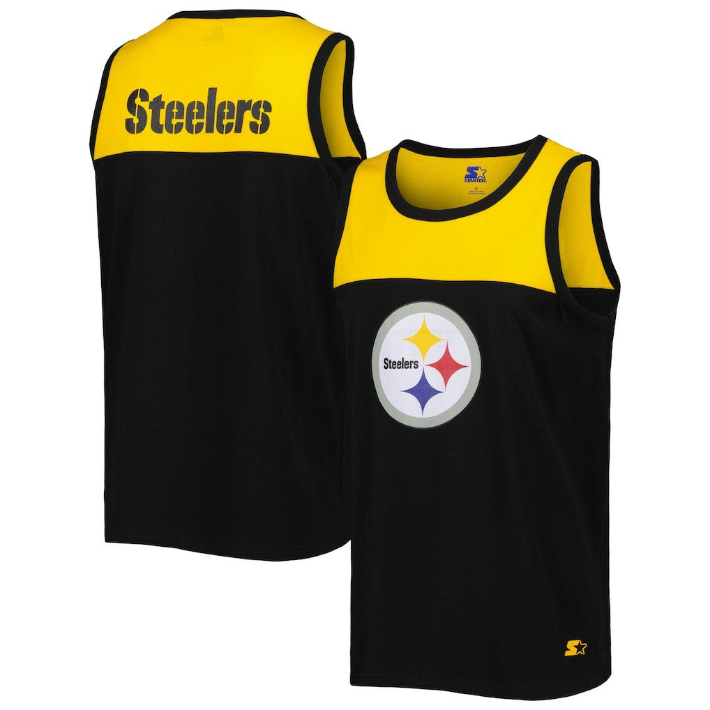Pittsburgh Steelers Starter Logo Touchdown Fashion Tank Top - Black/Gold - NFL