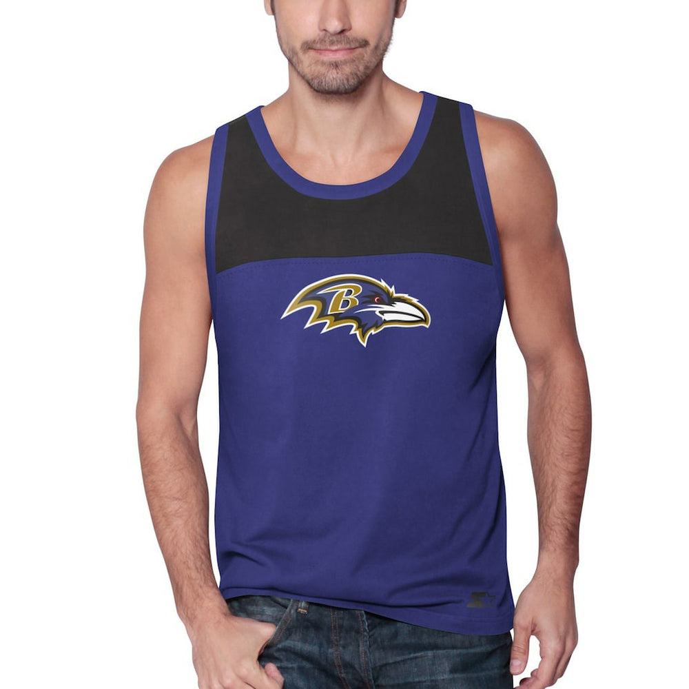 Baltimore Ravens Starter Logo Touchdown Fashion Tank Top - Purple/Black - NFL