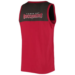 Tampa Bay Buccaneers Starter Logo Touchdown Fashion Tank Top - Red/Pewter - NFL