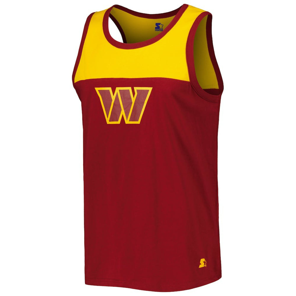 Washington Commanders Starter Logo Touchdown Fashion Tank Top - Burgundy/Gold - NFL