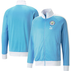 Puma - Manchester City ftblHeritage T7 Raglan Full-Zip Track Jacket - Sky Blue
