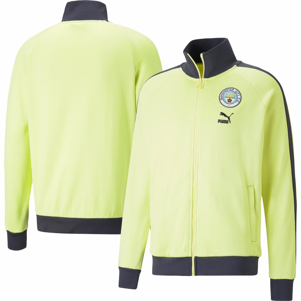 Puma - Manchester City ftblHeritage T7 Raglan Full-Zip Track Jacket - Yellow