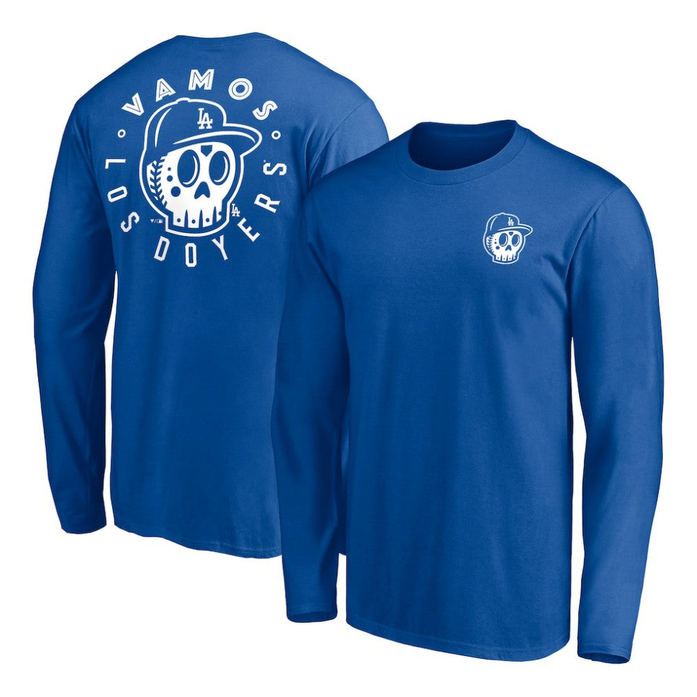 Los Angeles Dodgers Team Hometown Collection Sugar Skull Long Sleeve T-Shirt Outlet