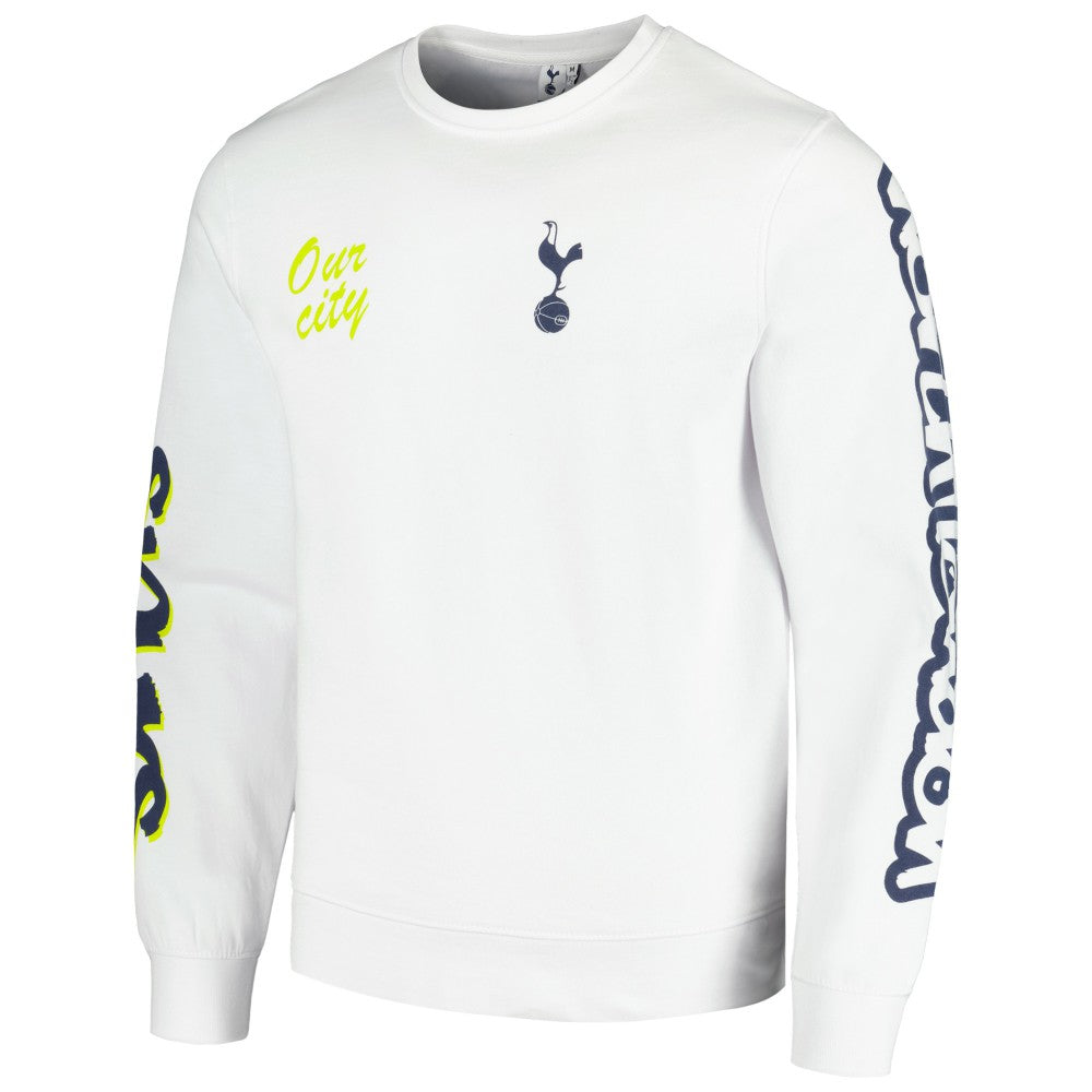 Tottenham Hotspur Graffiti Pullover Sweatshirt White