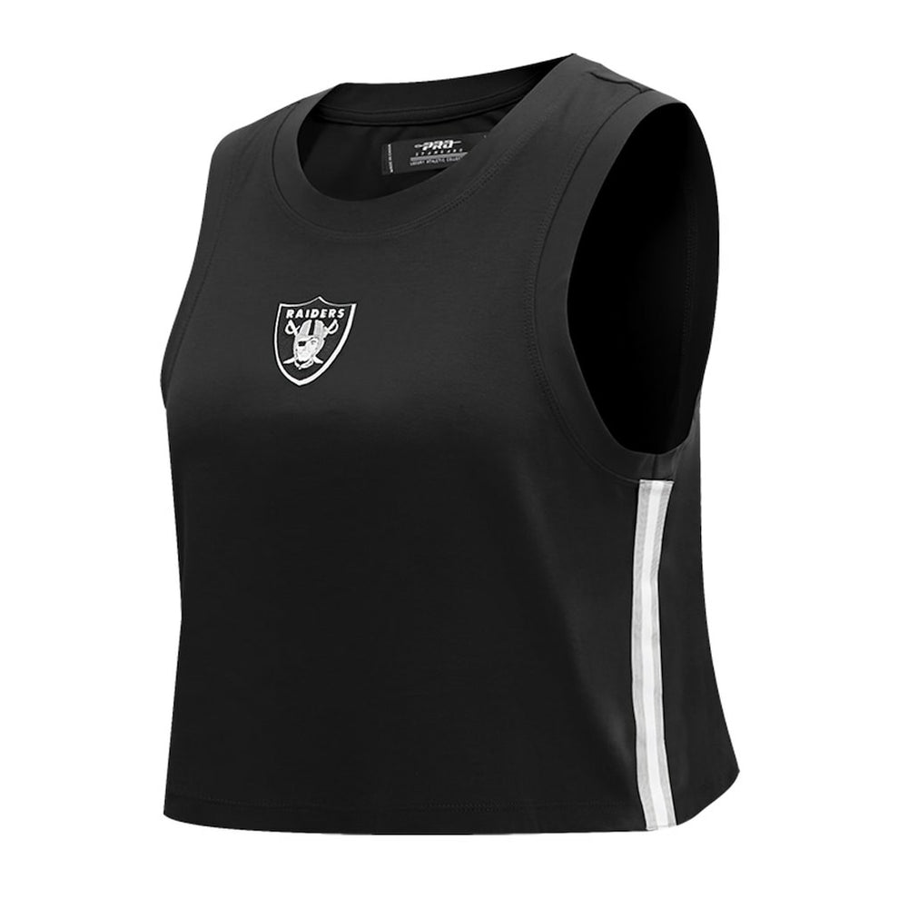 Las Vegas Raiders Pro Standard Women's Ombre Wordmark Classic Cropped Tank Top - Black - NFL