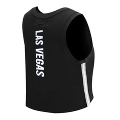 Las Vegas Raiders Pro Standard Women's Ombre Wordmark Classic Cropped Tank Top - Black - NFL