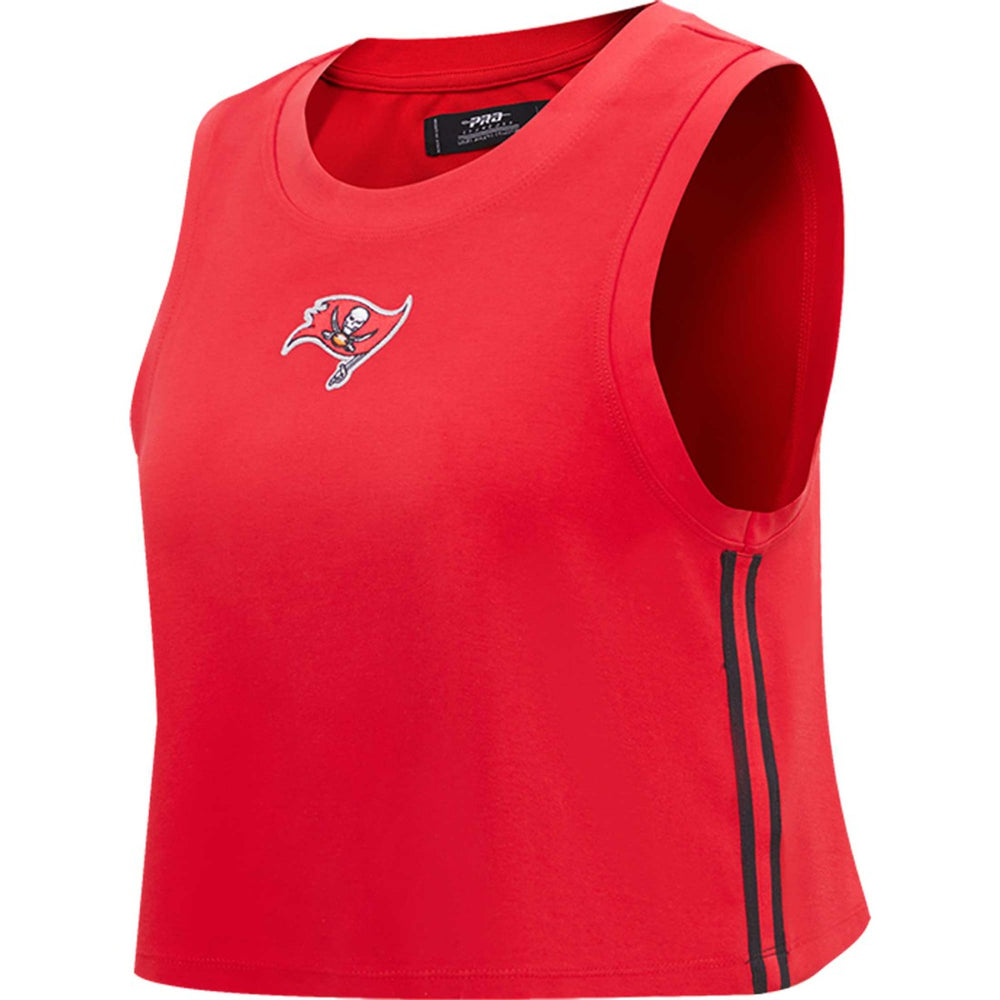 Tampa Bay Buccaneers Pro Standard Women's Ombre Wordmark Classic Cropped Tank Top - Red - NFL