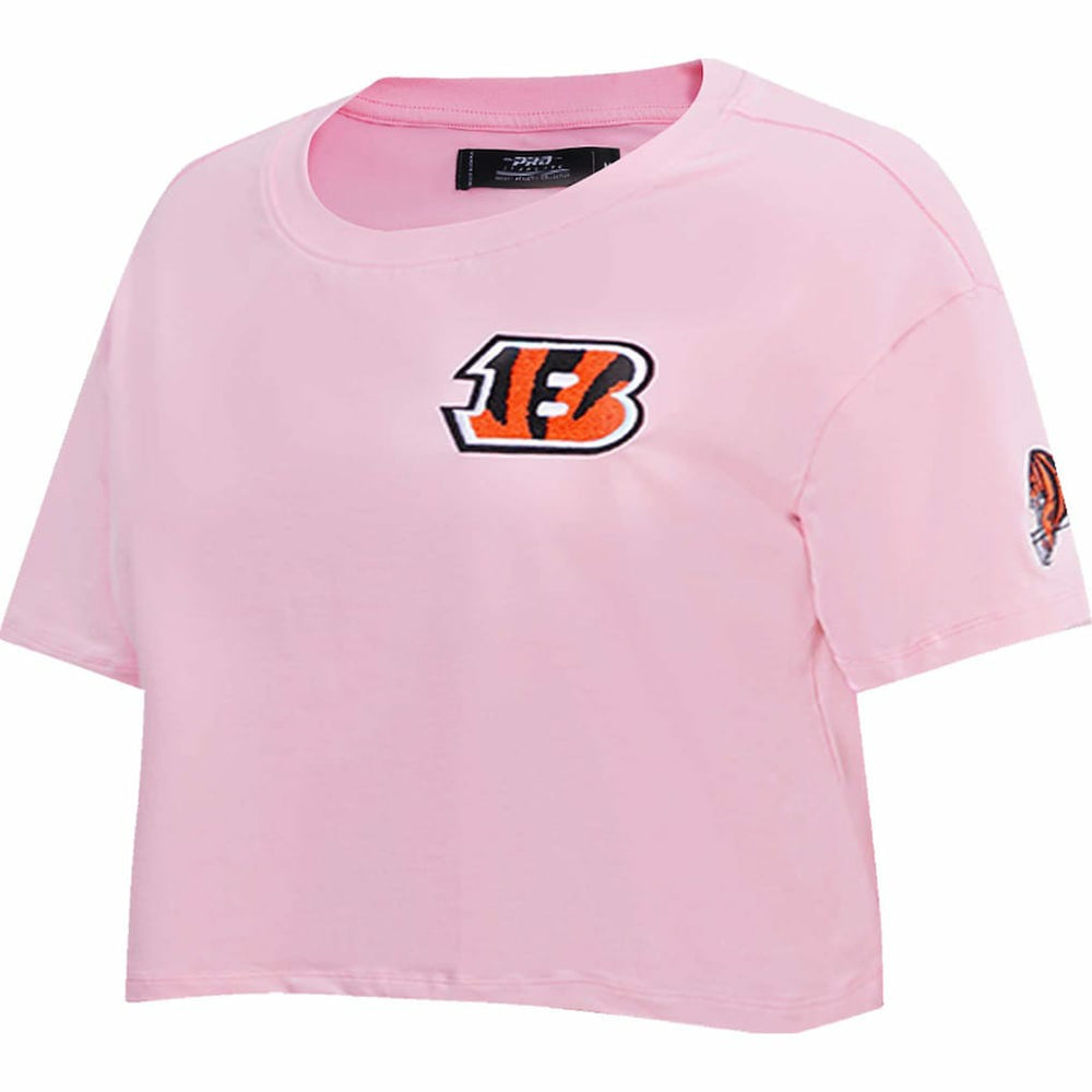 Cincinnati Bengals Pro Standard Women's Cropped Boxy T-Shirt - Pink - NFL