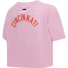 Cincinnati Bengals Pro Standard Women's Cropped Boxy T-Shirt - Pink - NFL