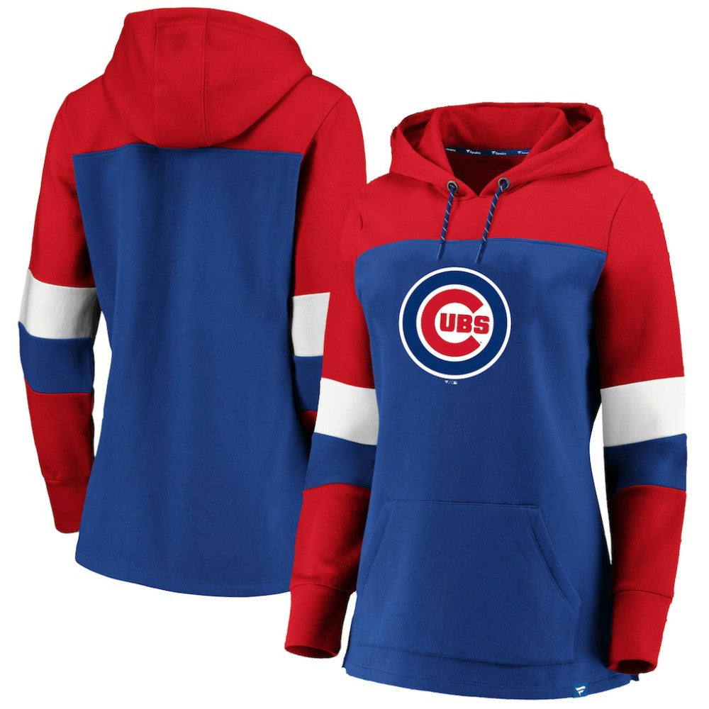 Chicago Cubs Women's Plus Size Colorblock Pullover Hoodie Near Me