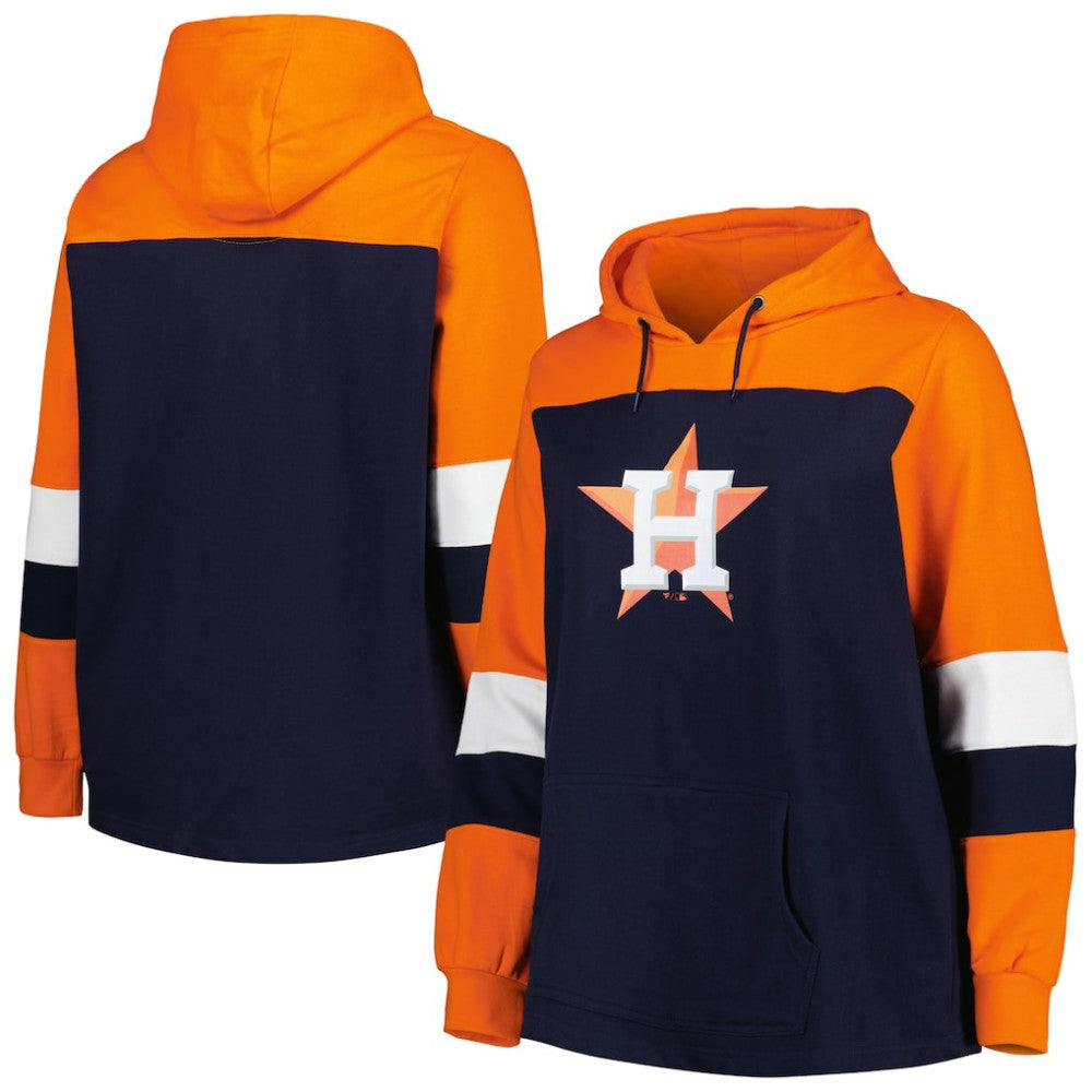 Houston Astros Women's Plus Size Colorblock Pullover Hoodie for sale