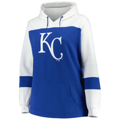 Kansas City Royals Women's Plus Size Colorblock Pullover Hoodie for sale