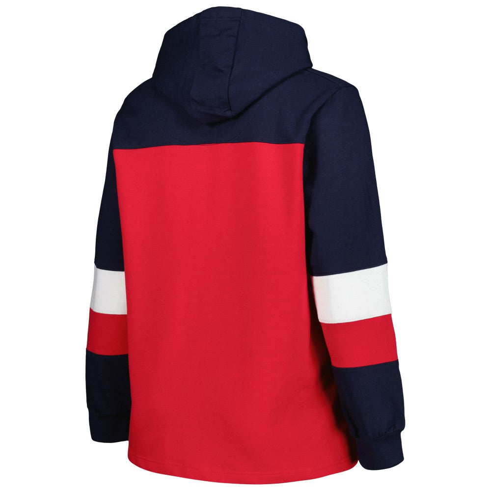 Los Angeles Angels Women's Plus Size Colorblock Pullover Hoodie Online