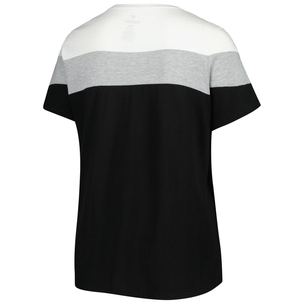 Miami Marlins Women's Plus Size Colorblock T-Shirt Discount
