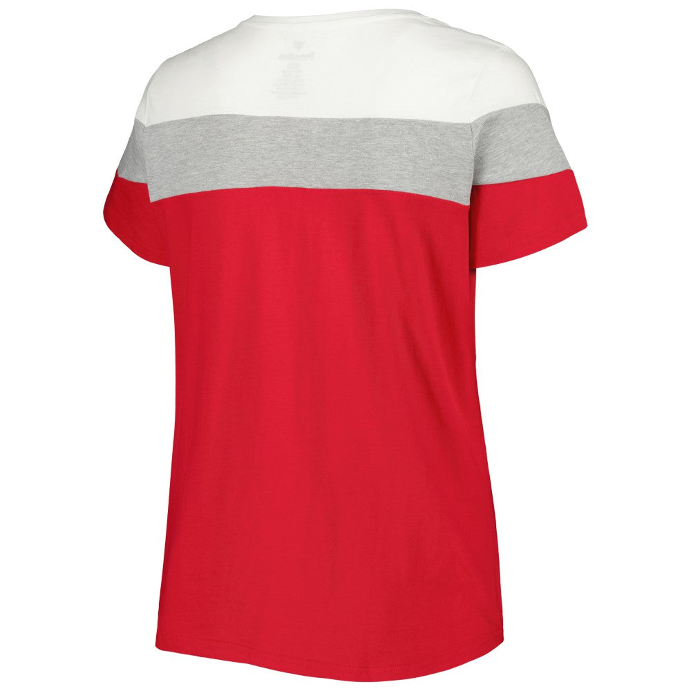 St. Louis Cardinals Women's Plus Size Colorblock T-Shirt Outlet