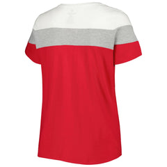 St. Louis Cardinals Women's Plus Size Colorblock T-Shirt Outlet