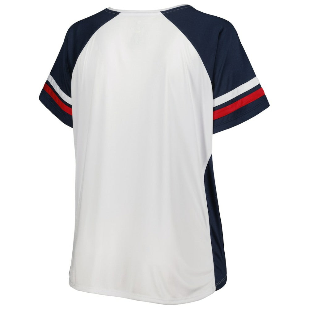 Washington Nationals Women's Plus Size Notch Neck T-Shirt Discount