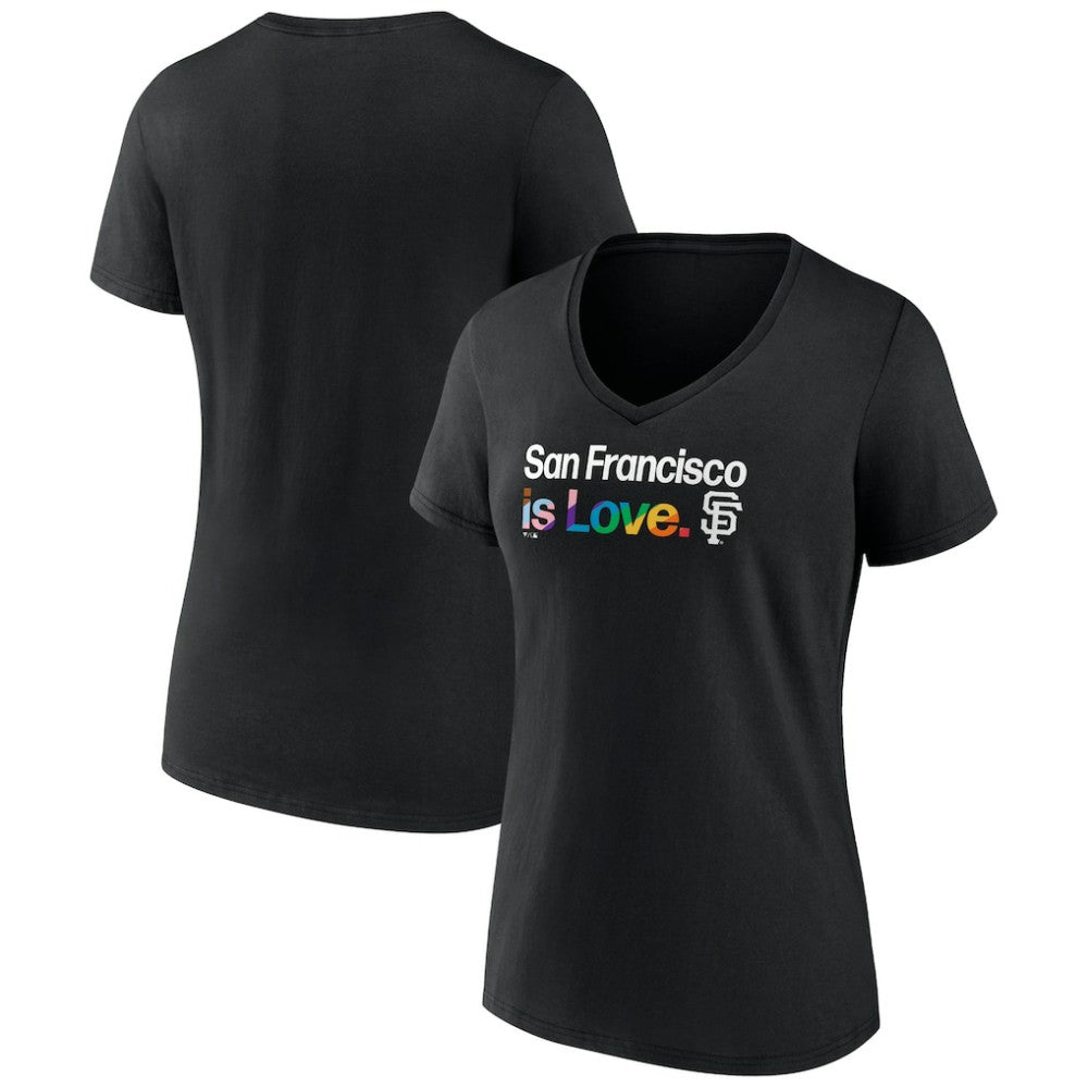 San Francisco Giants Profile Women's Plus Size Pride V-Neck T-Shirt Outlet