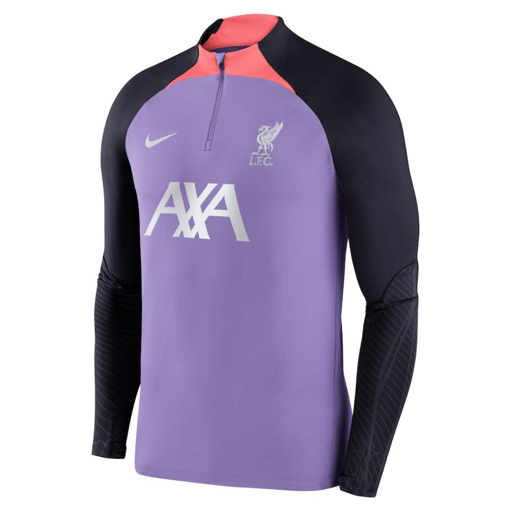 Nike - Liverpool Strike Drill 2023/24 Performance Quarter-Zip Long Sleeve Top - Purple